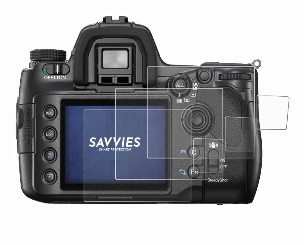 Image of the device Sony Alpha 900 (DSLR-A900) with a wide variety of screen protectors.
