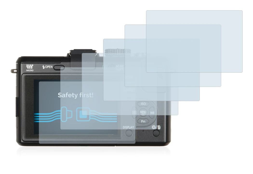 Image of the device Panasonic Lumix DMC-GF1 with a wide variety of screen protectors.