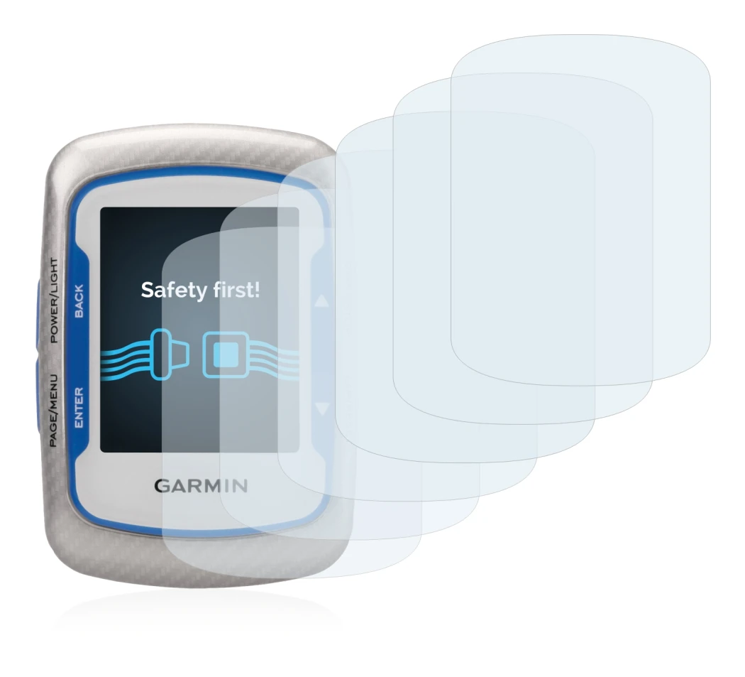 Image of the device Garmin Edge 500 with a wide variety of screen protectors.