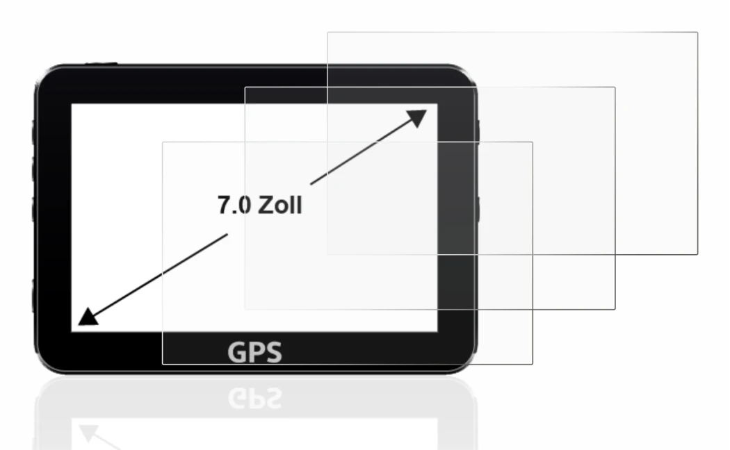 Image of the device with a wide variety of screen protectors.
