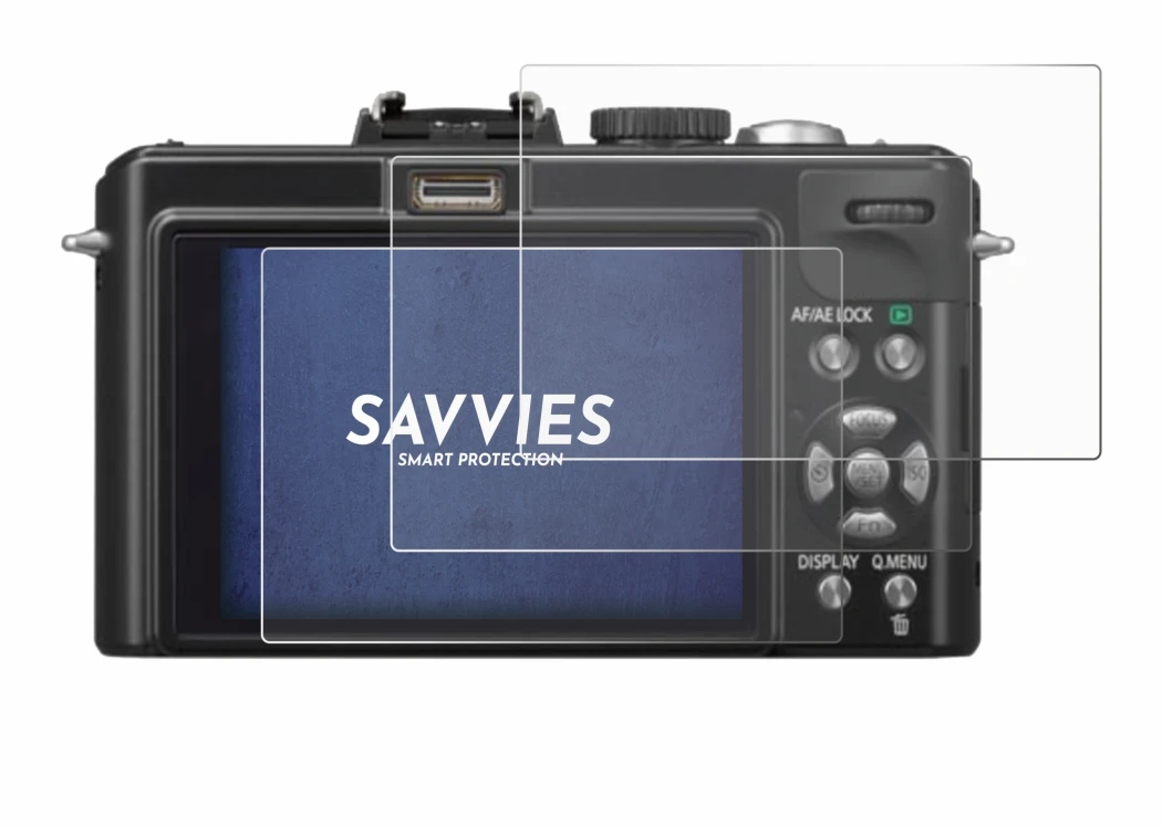 Image of the device Panasonic Lumix DMC-LX5 with a wide variety of screen protectors.