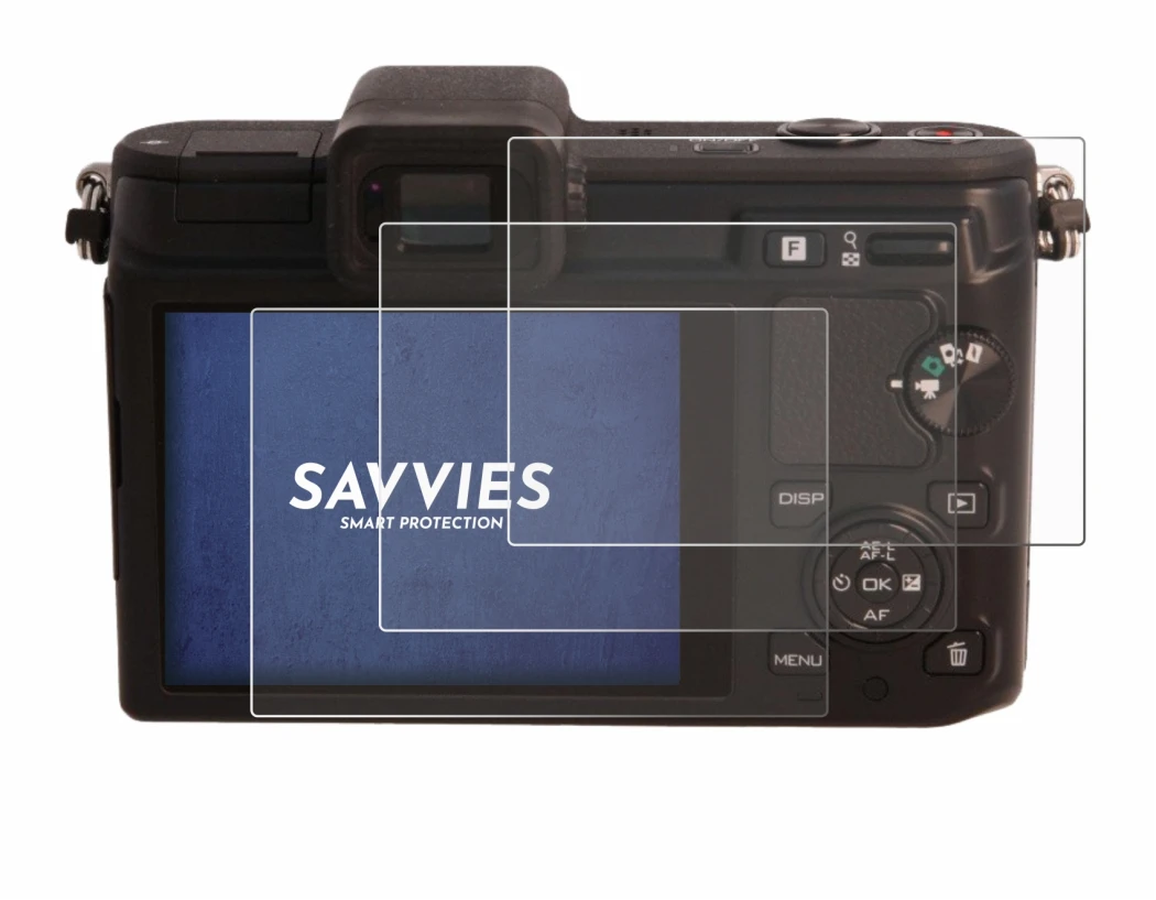 Image of the device Nikon 1 V1 with a wide variety of screen protectors.