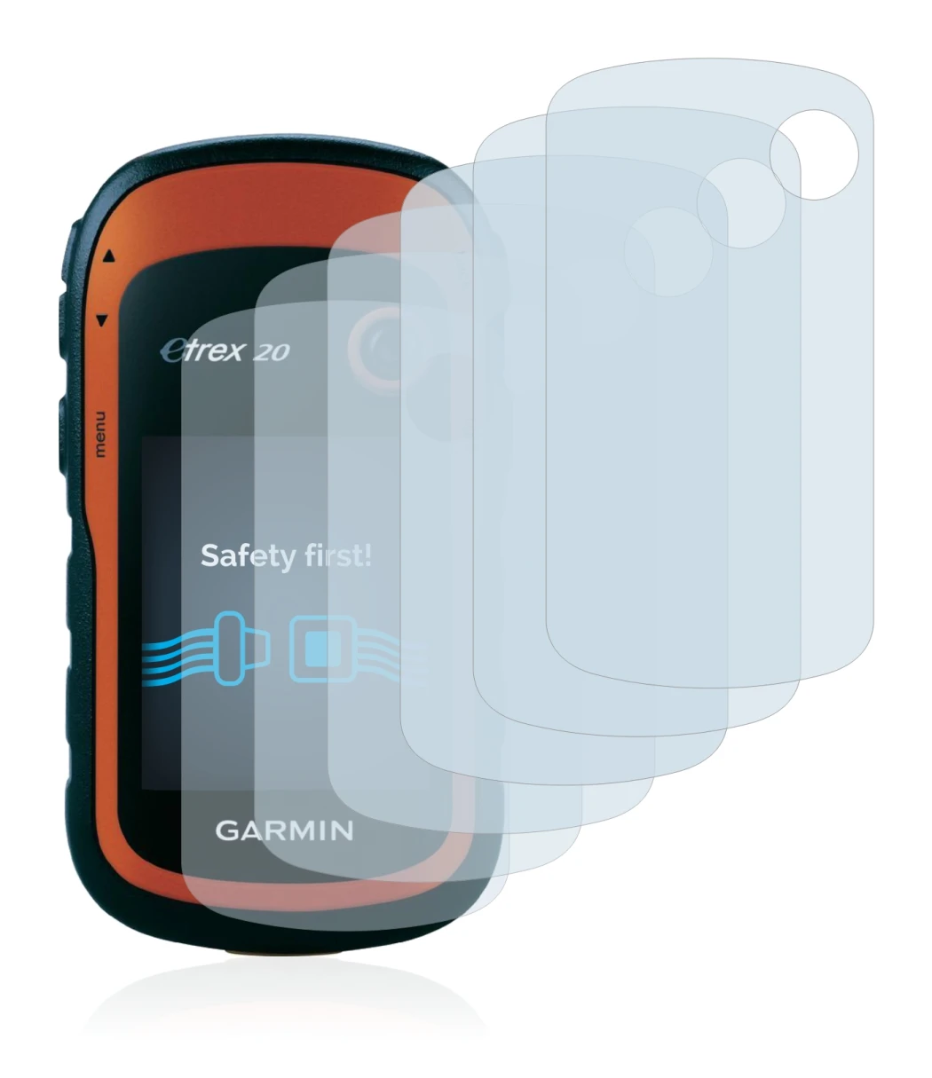 Image of the device Garmin eTrex 20 with a wide variety of screen protectors.
