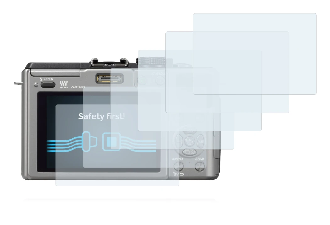 Image of the device Panasonic Lumix DMC-GX1 with a wide variety of screen protectors.