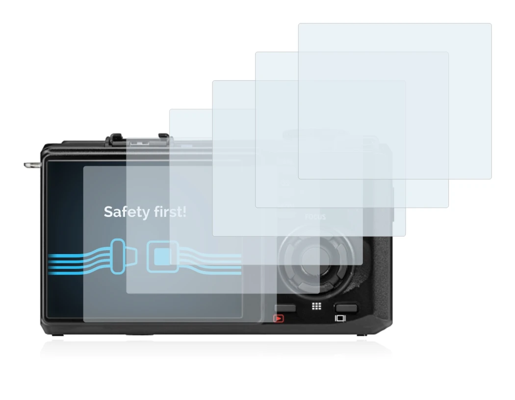 Image of the device Sigma DP2 Merrill with a wide variety of screen protectors.