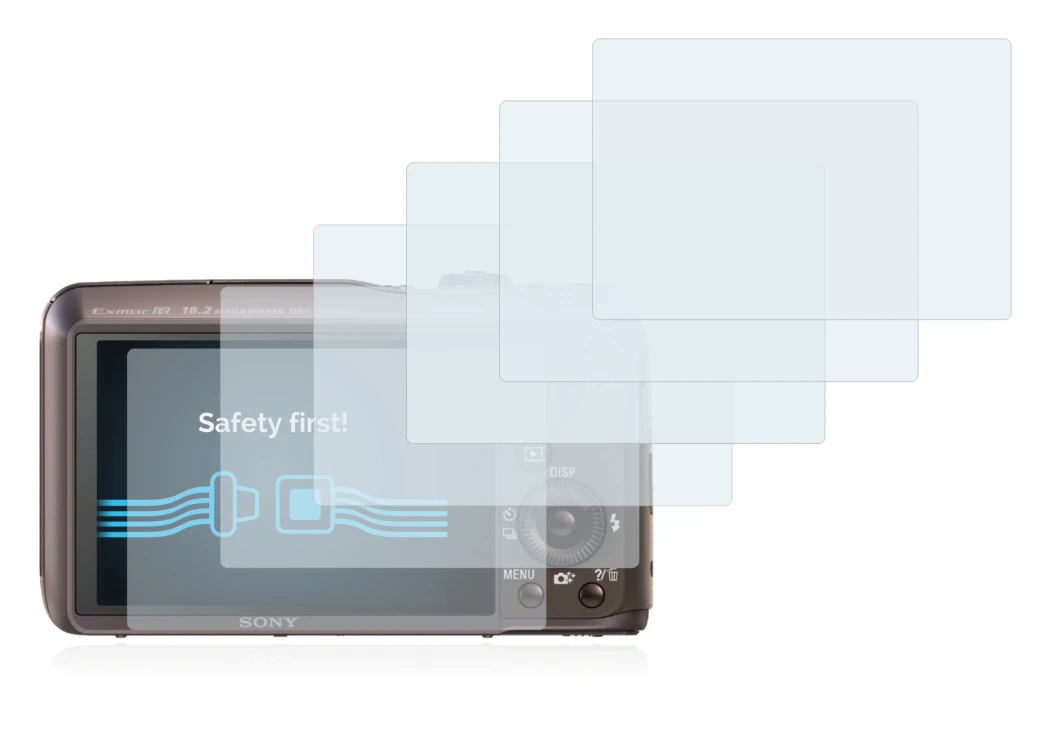 Image of the device Sony Cyber-Shot DSC-HX20V with a wide variety of screen protectors.