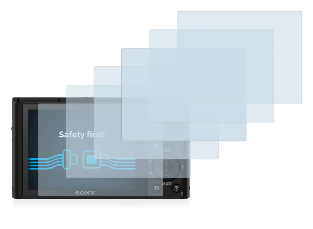 Image of the device Sony Cyber-Shot DSC-RX100 with a wide variety of screen protectors.