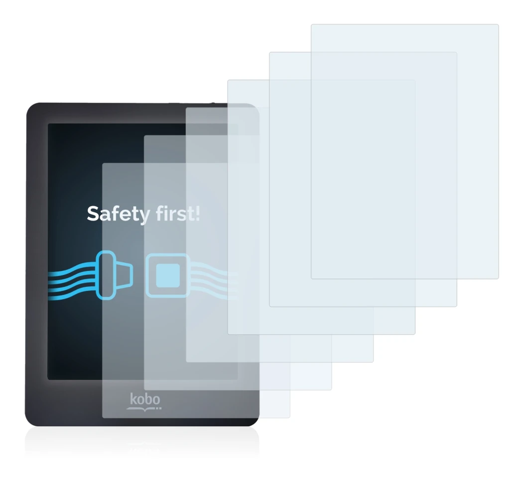 Image of the device Kobo Glo with a wide variety of screen protectors.