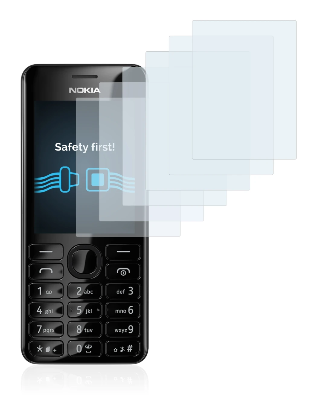 Image of the device Nokia 206 Dual SIM with a wide variety of screen protectors.