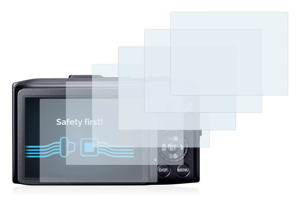 Image of the device Canon PowerShot SX280 HS with a wide variety of screen protectors.