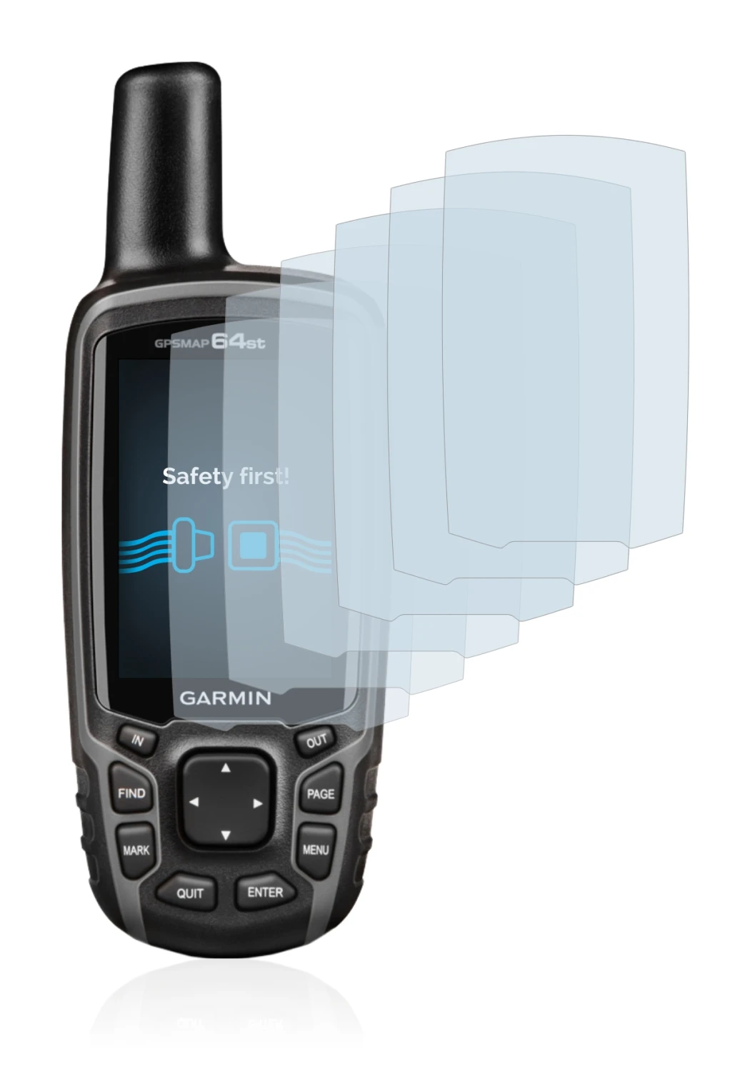 Image of the device Garmin GPSMAP 64st with a wide variety of screen protectors.