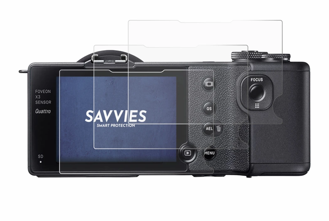 Image of the device Sigma dp2 Quattro with a wide variety of screen protectors.