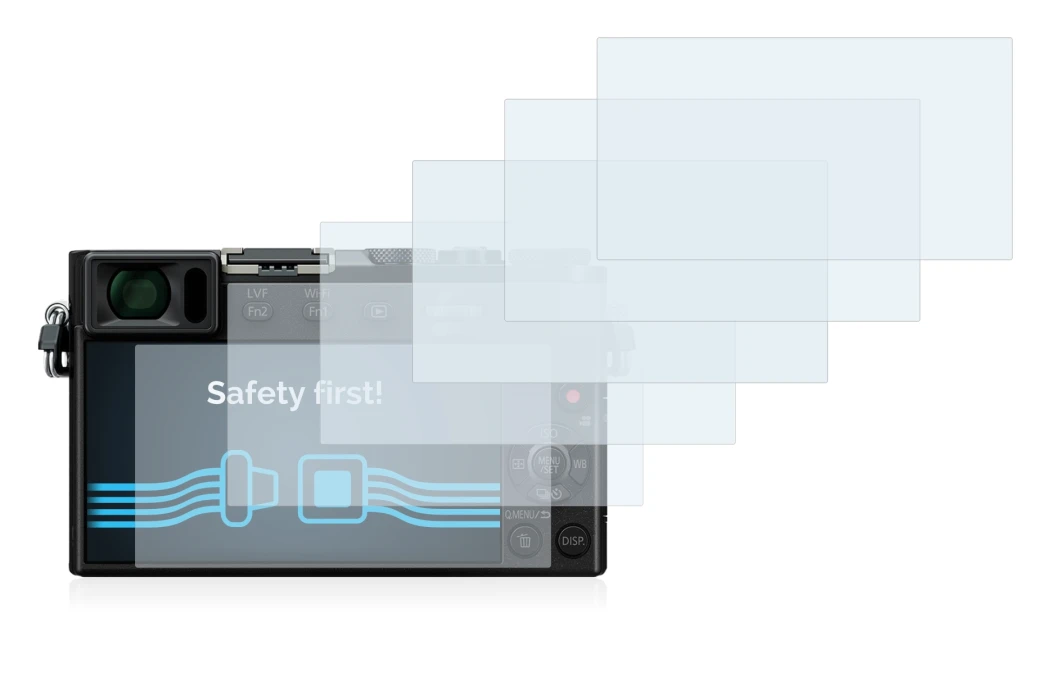 Image of the device Panasonic Lumix DMC-GM5 with a wide variety of screen protectors.