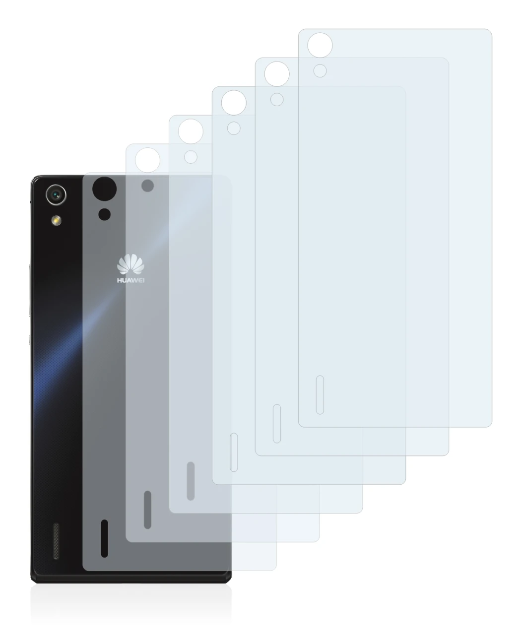 Image of the device Huawei Ascend P7 (Back) with a wide variety of screen protectors.