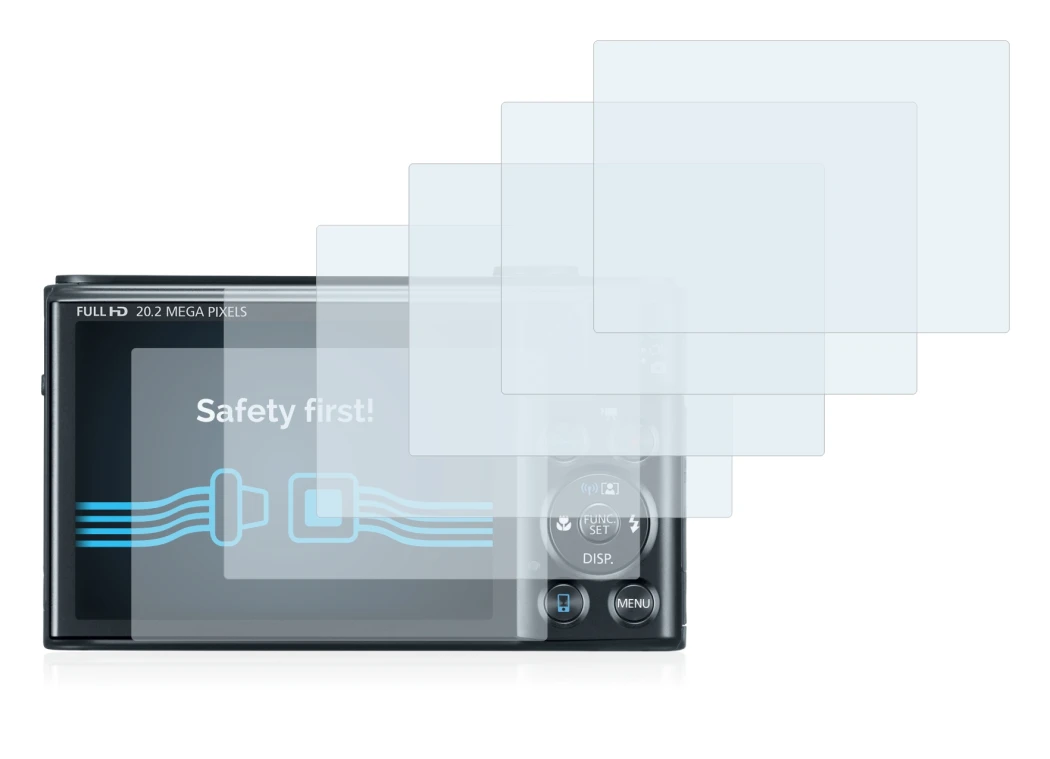 Image of the device Canon PowerShot SX610 HS with a wide variety of screen protectors.