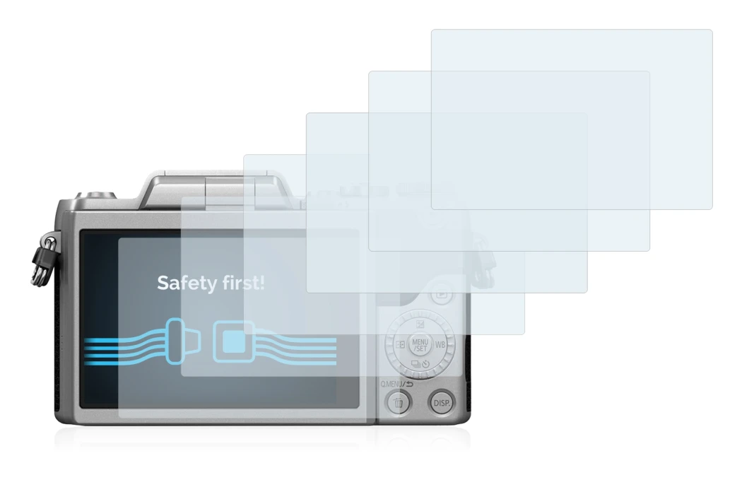 Image of the device Panasonic Lumix DMC-GF7 with a wide variety of screen protectors.