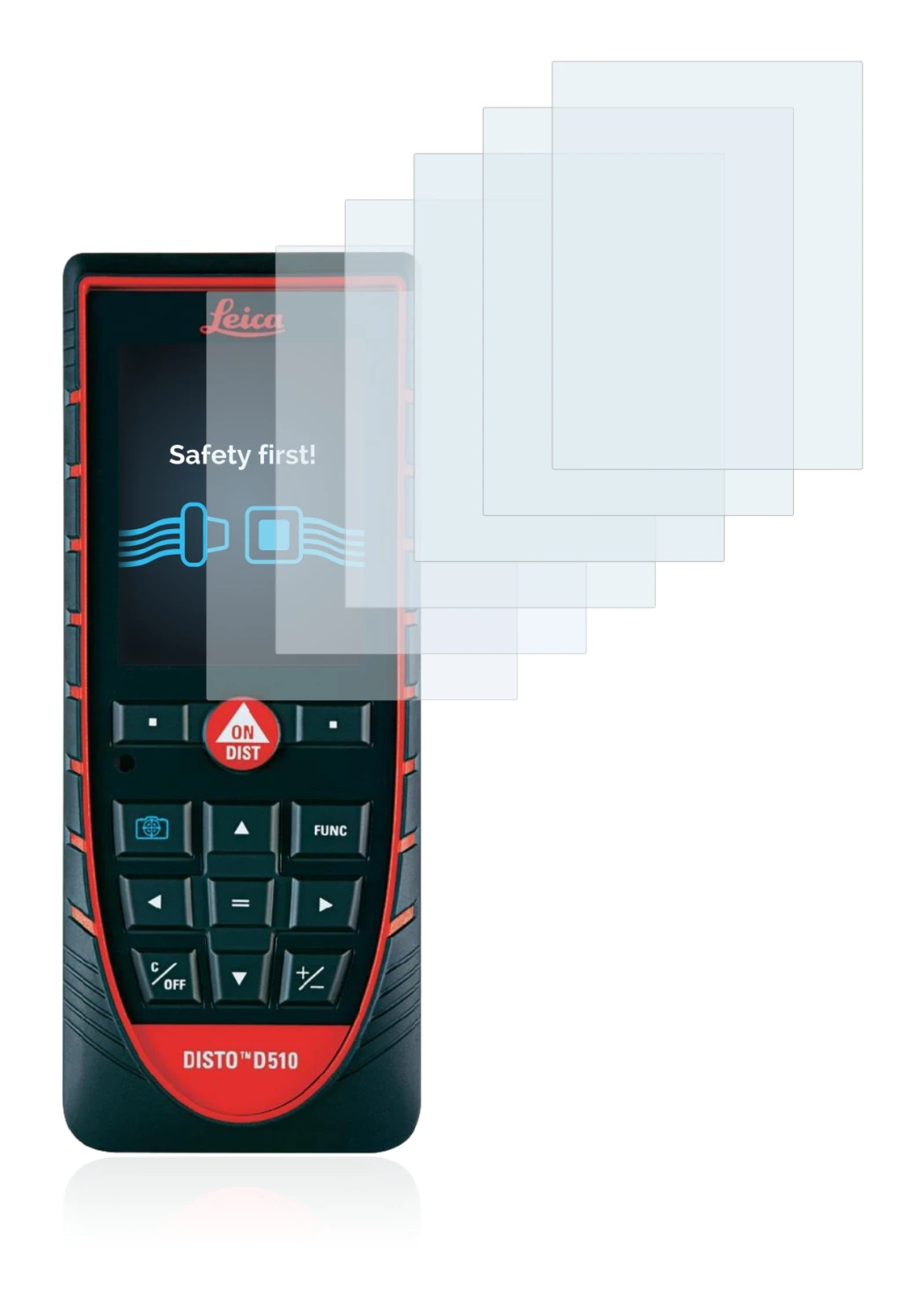 Image of the device Leica DISTO D510 with a wide variety of screen protectors.
