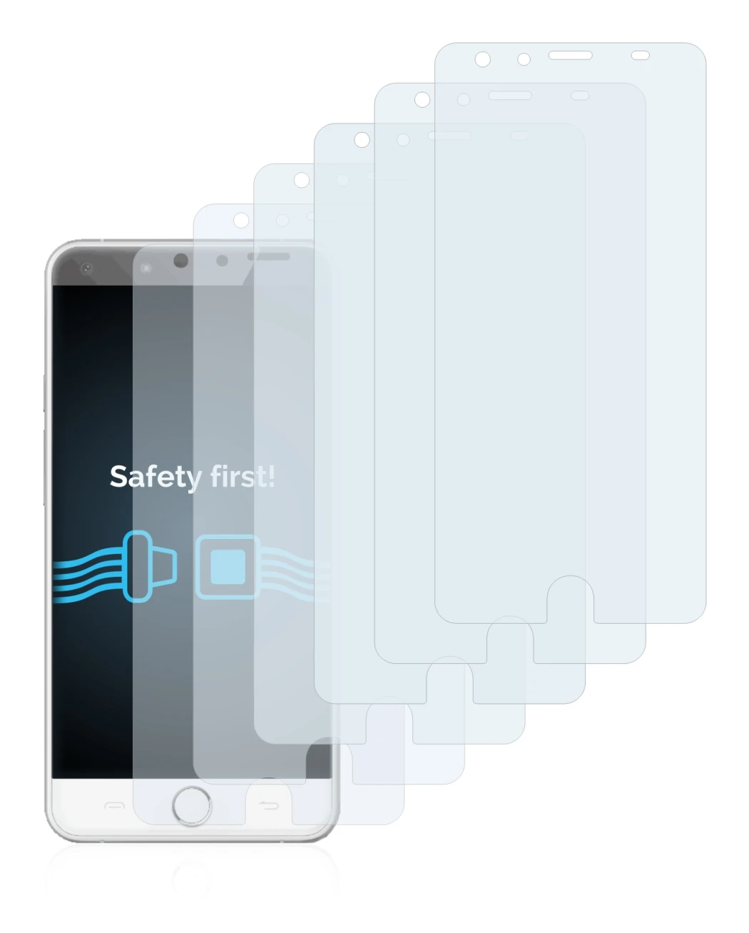 Image of the device Ulefone Be Touch with a wide variety of screen protectors.