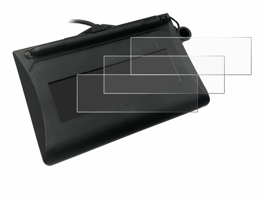 Image of the device Topaz T-LBK460-HSB-R with a wide variety of screen protectors.