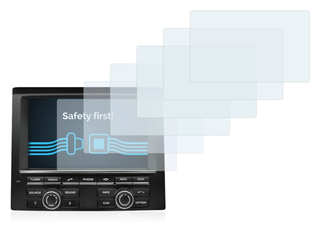 Image of the device Porsche PCM Macan 2015 with a wide variety of screen protectors.