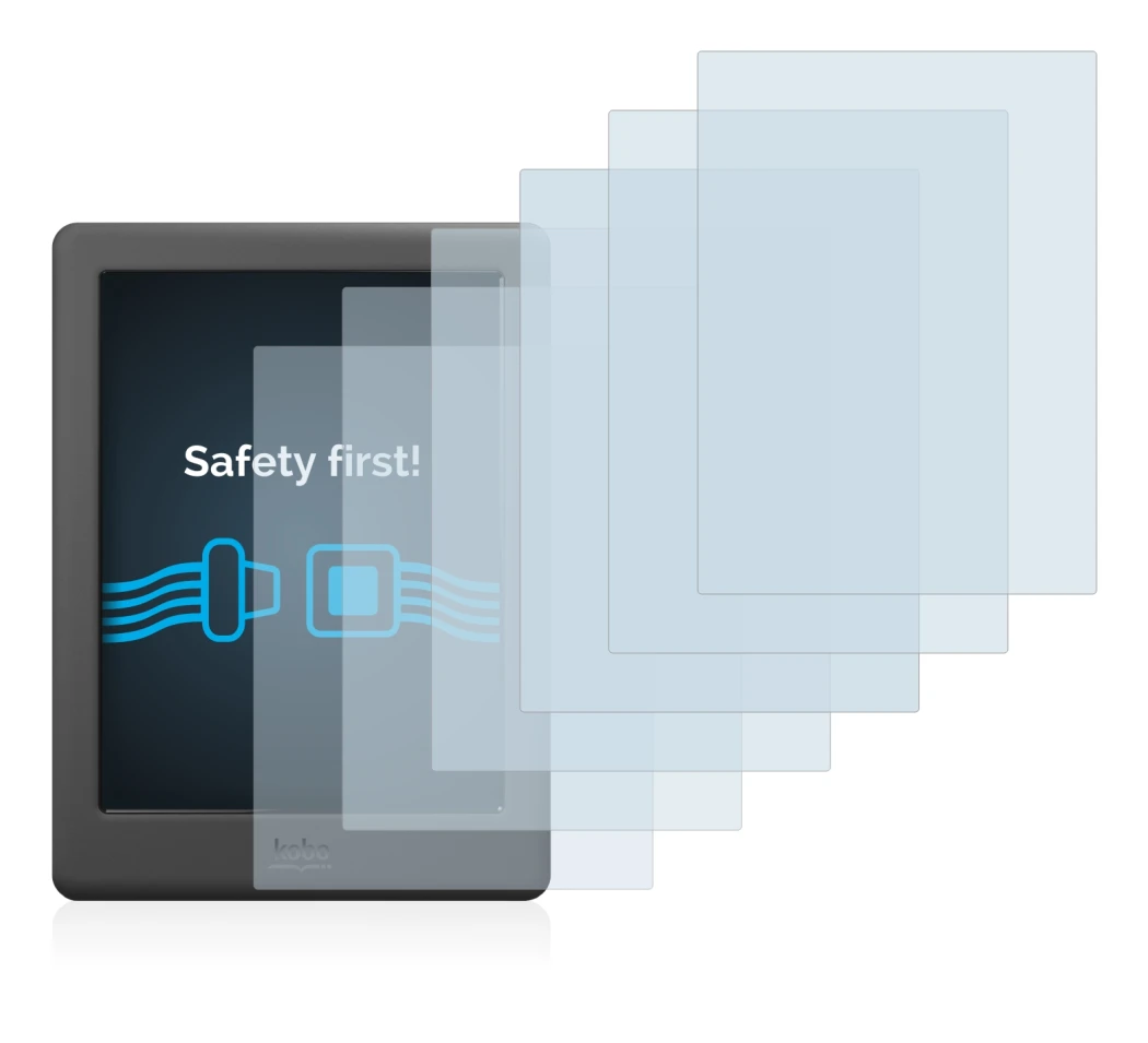Image of the device Kobo Glo HD with a wide variety of screen protectors.
