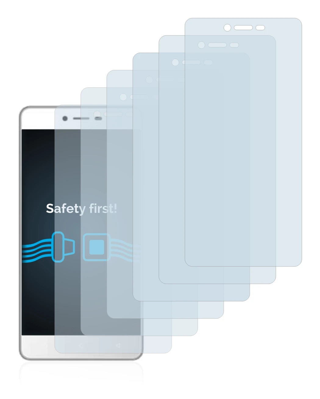 Image of the device Gionee F103 with a wide variety of screen protectors.