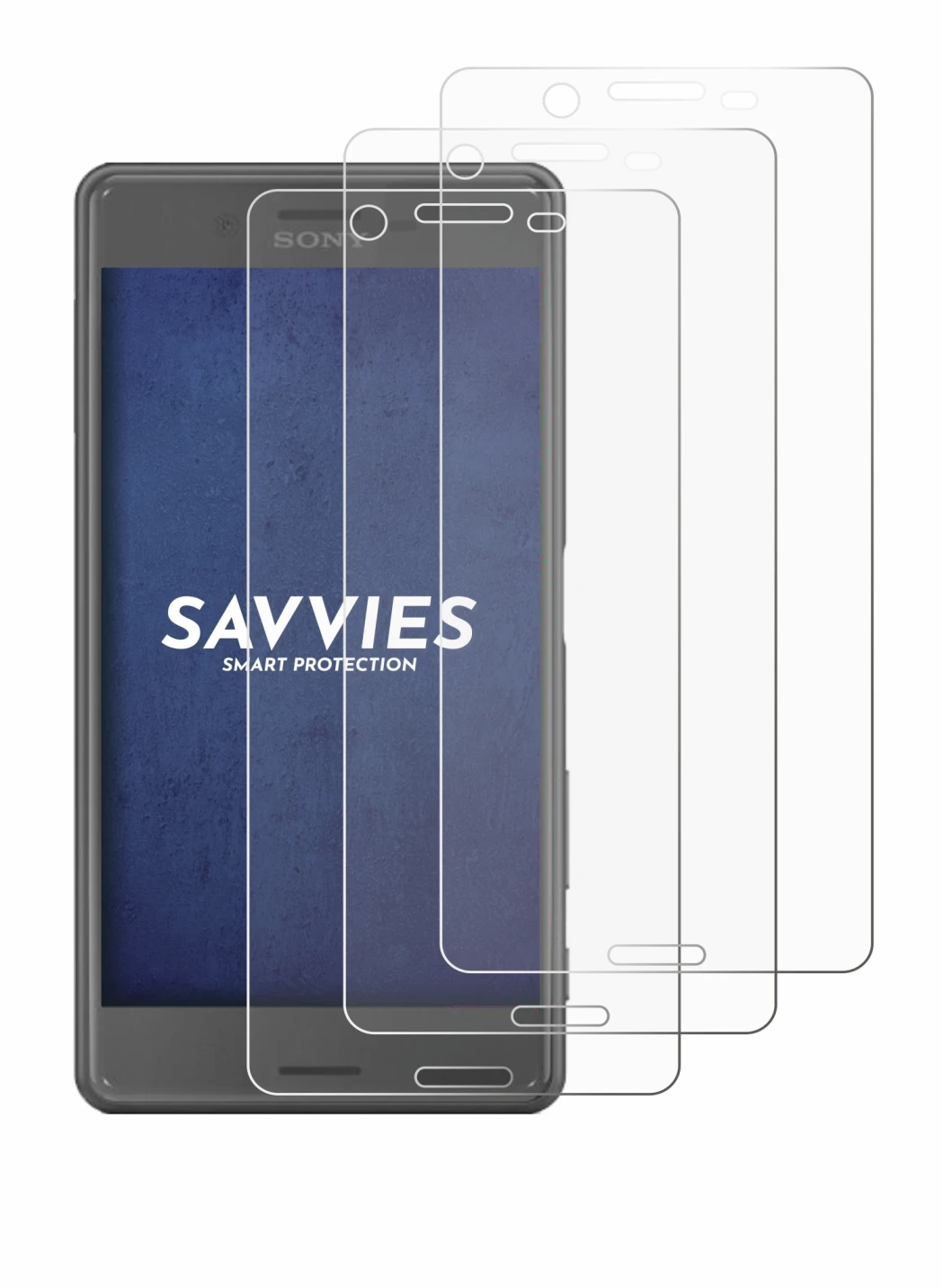 Image of the device Sony Xperia X Performance with a wide variety of screen protectors.