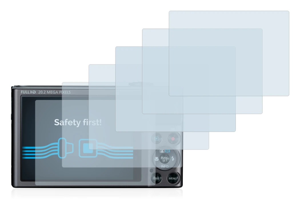 Image of the device Canon PowerShot SX620 HS with a wide variety of screen protectors.