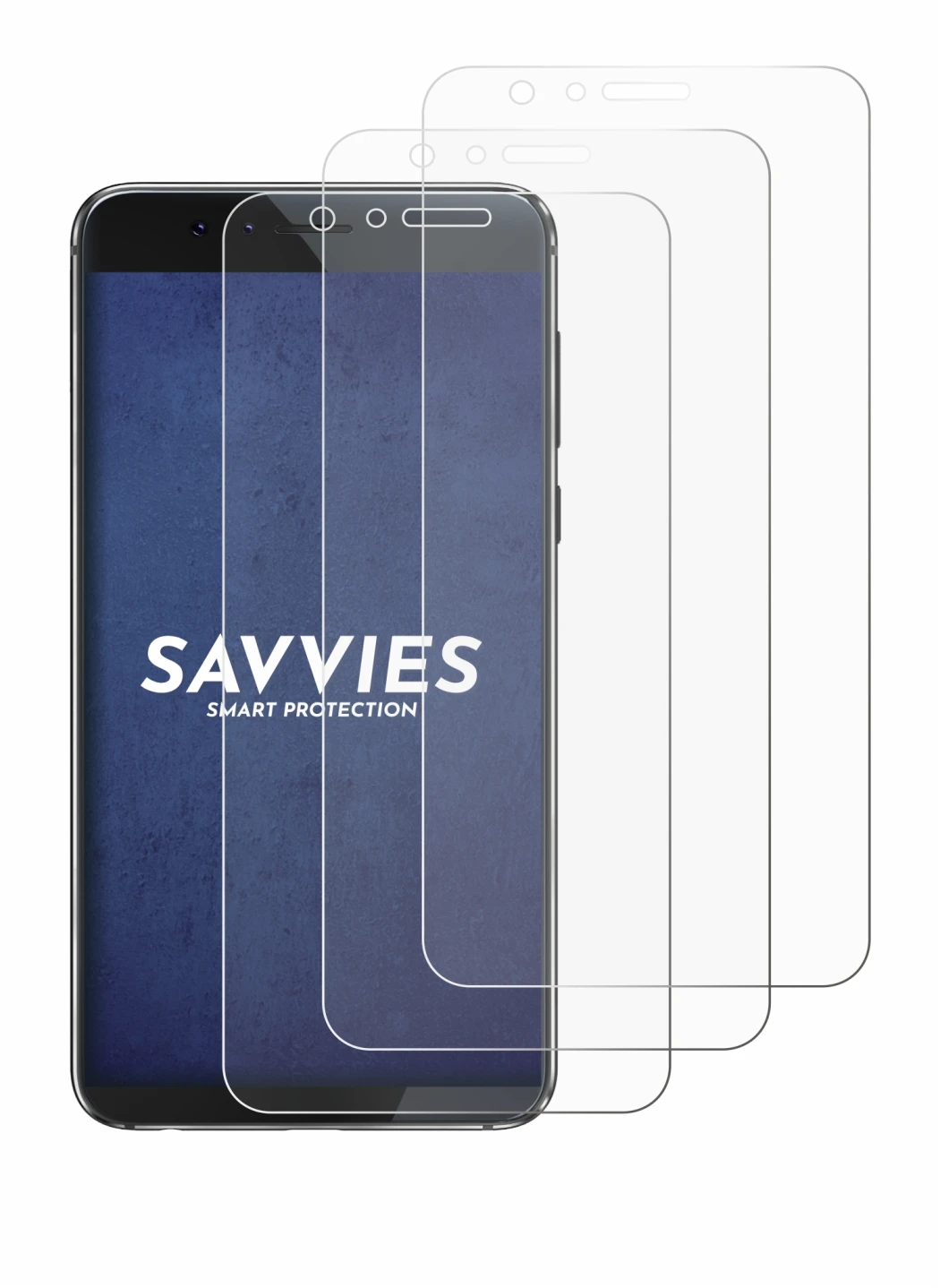 Image of the device Honor 8 with a wide variety of screen protectors.