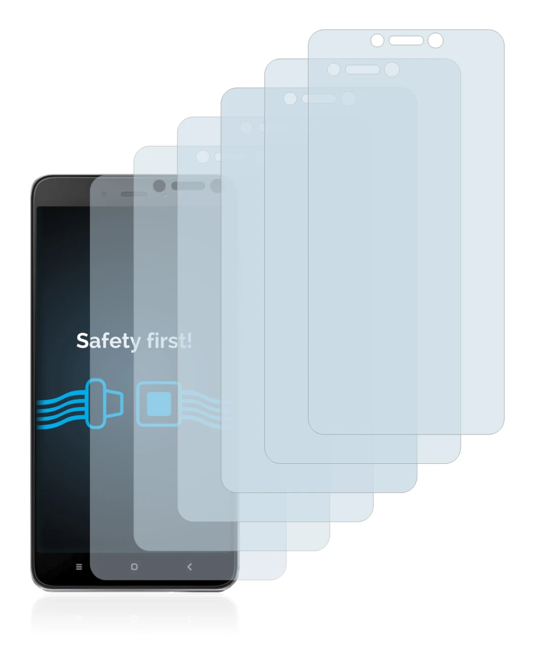 Image of the device Xiaomi Redmi Note 4 with a wide variety of screen protectors.