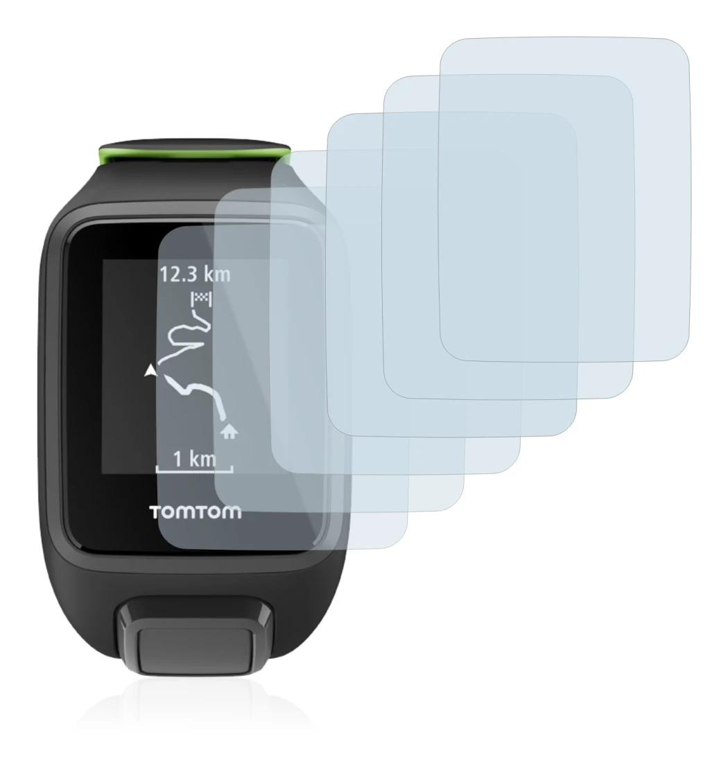 Image of the device TomTom Runner 3 with a wide variety of screen protectors.