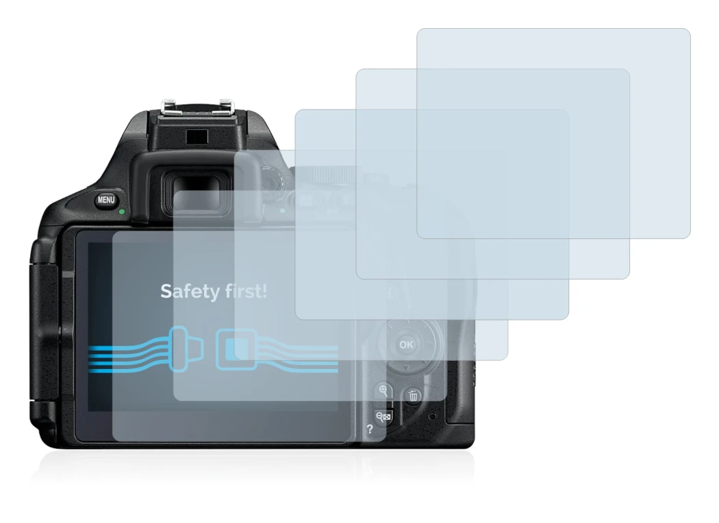 Image of the device Nikon D5600 with a wide variety of screen protectors.
