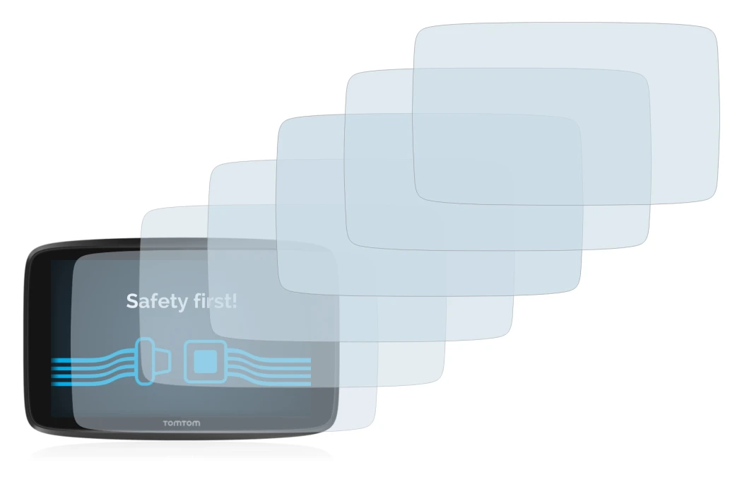 Image of the device TomTom GO 6250 with a wide variety of screen protectors.
