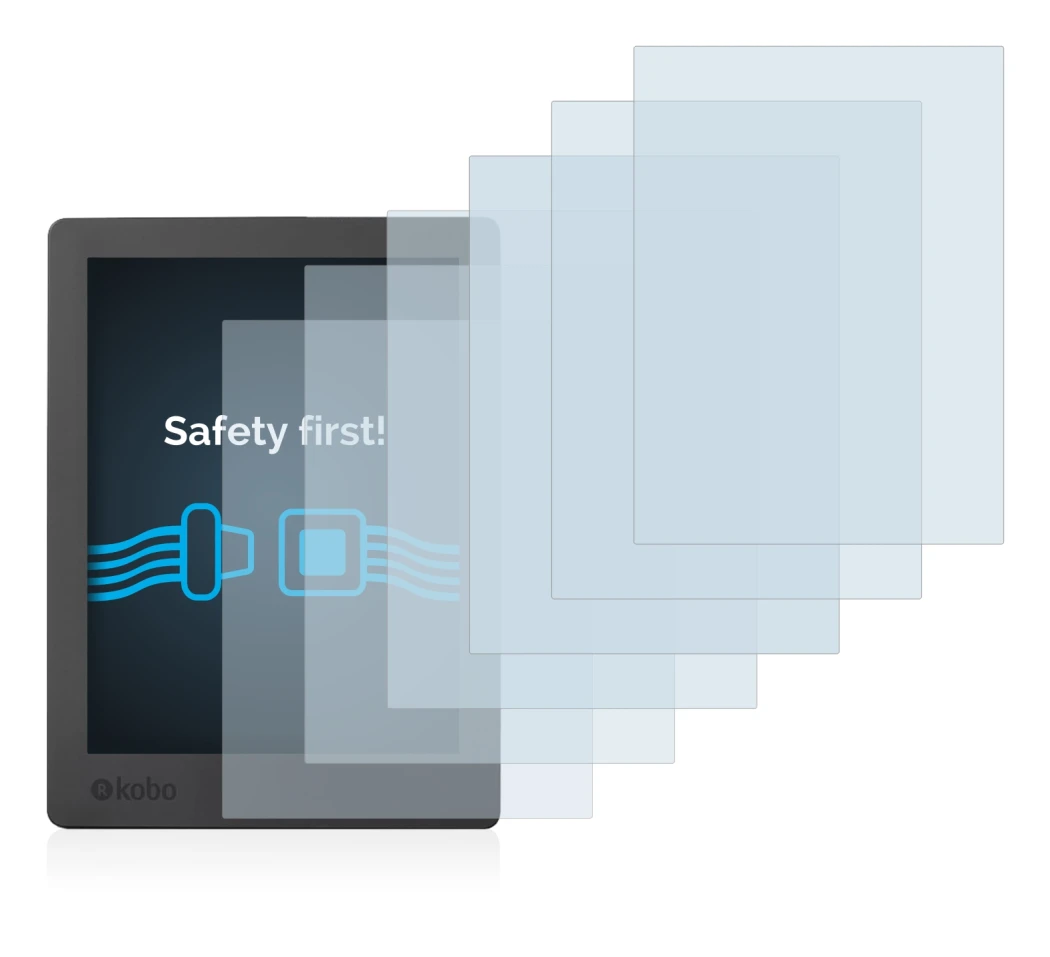 Image of the device Kobo Aura H2O Edition 2 with a wide variety of screen protectors.