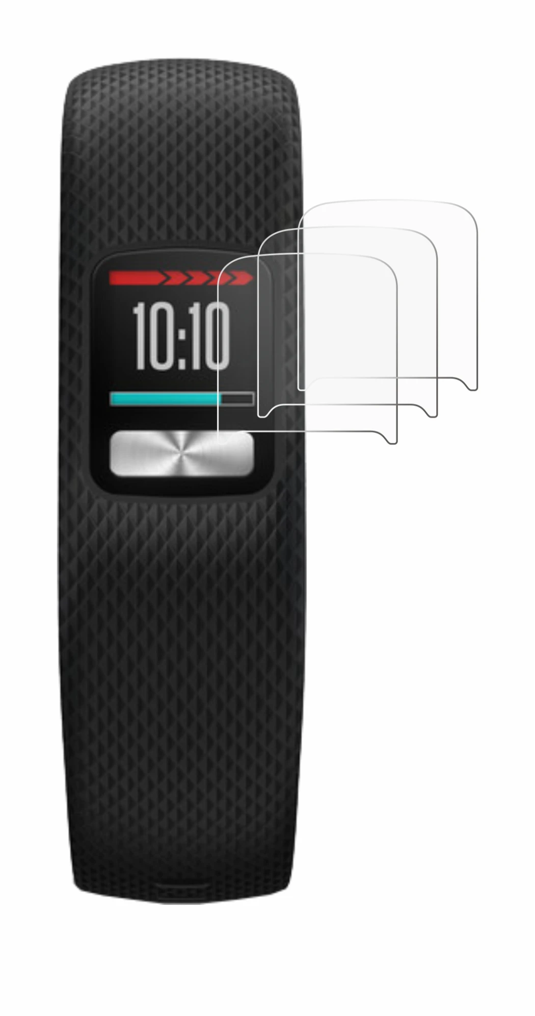 Image of the device Garmin Vivofit 4 with a wide variety of screen protectors.