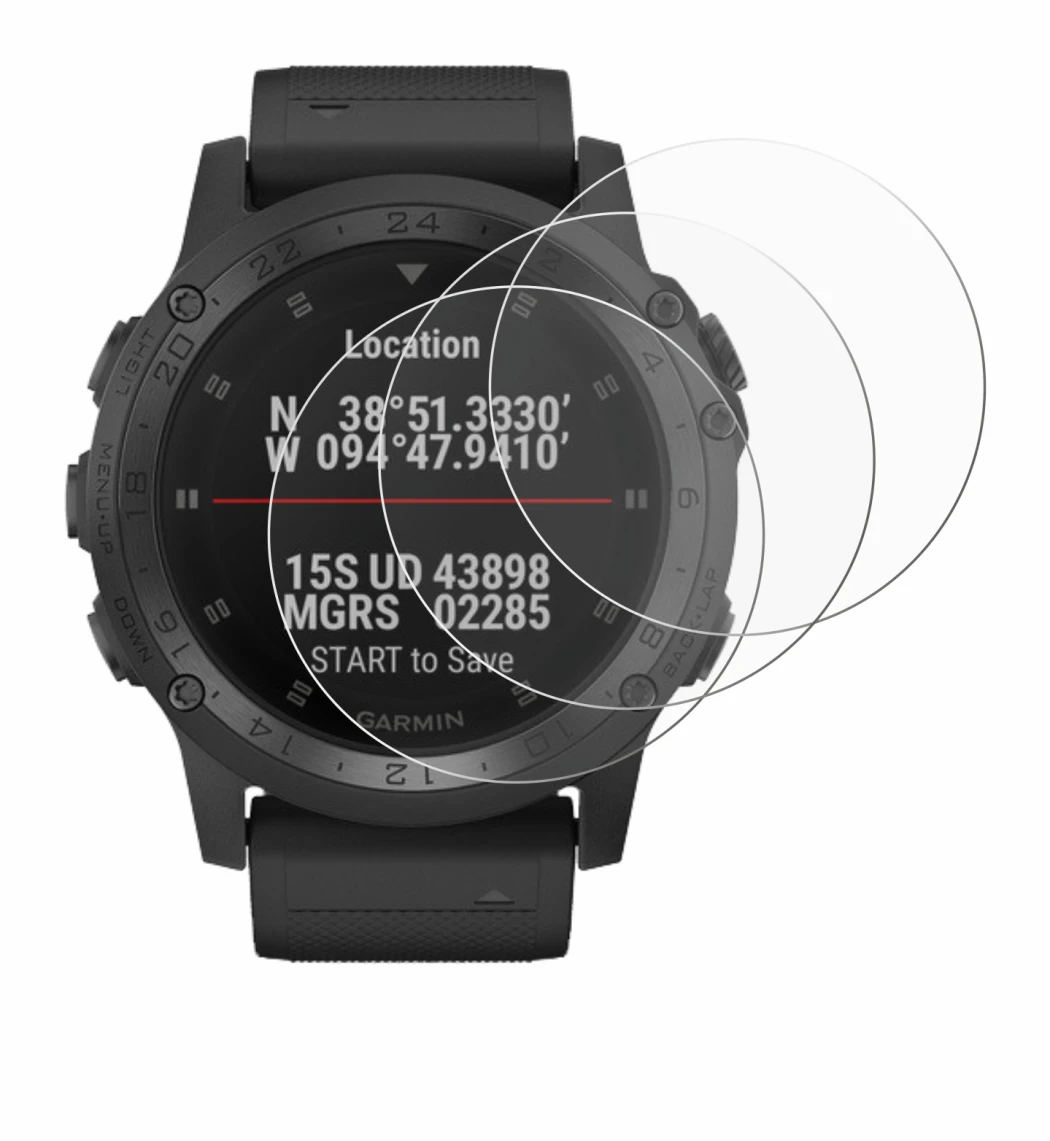 Image of the device Garmin Tactix Charlie with a wide variety of screen protectors.