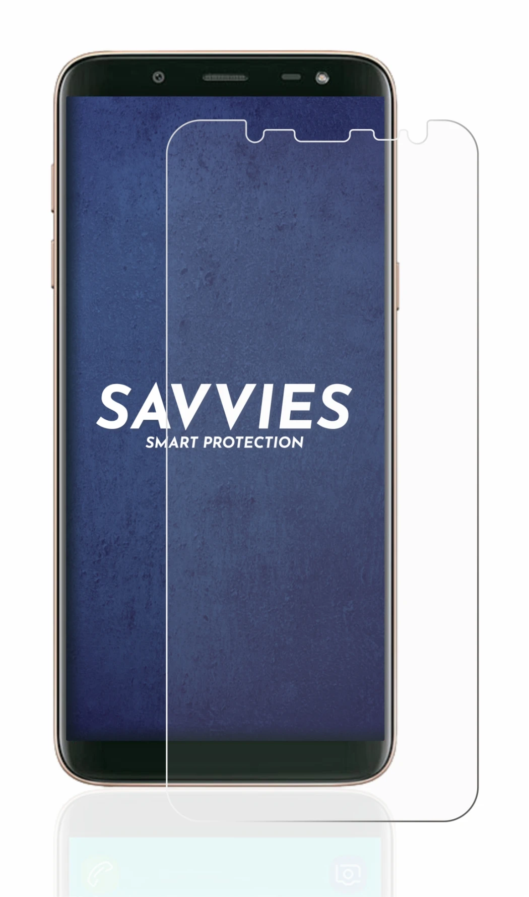 Image of the device Samsung Galaxy J6 2018 with a wide variety of screen protectors.