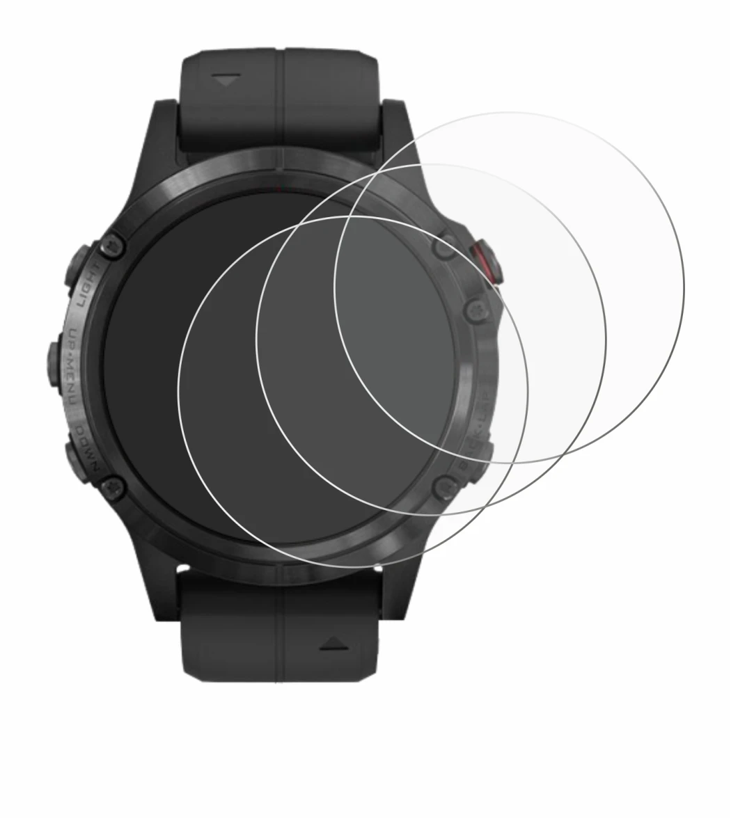Image of the device Garmin Fenix 5 Plus (47 mm) with a wide variety of screen protectors.