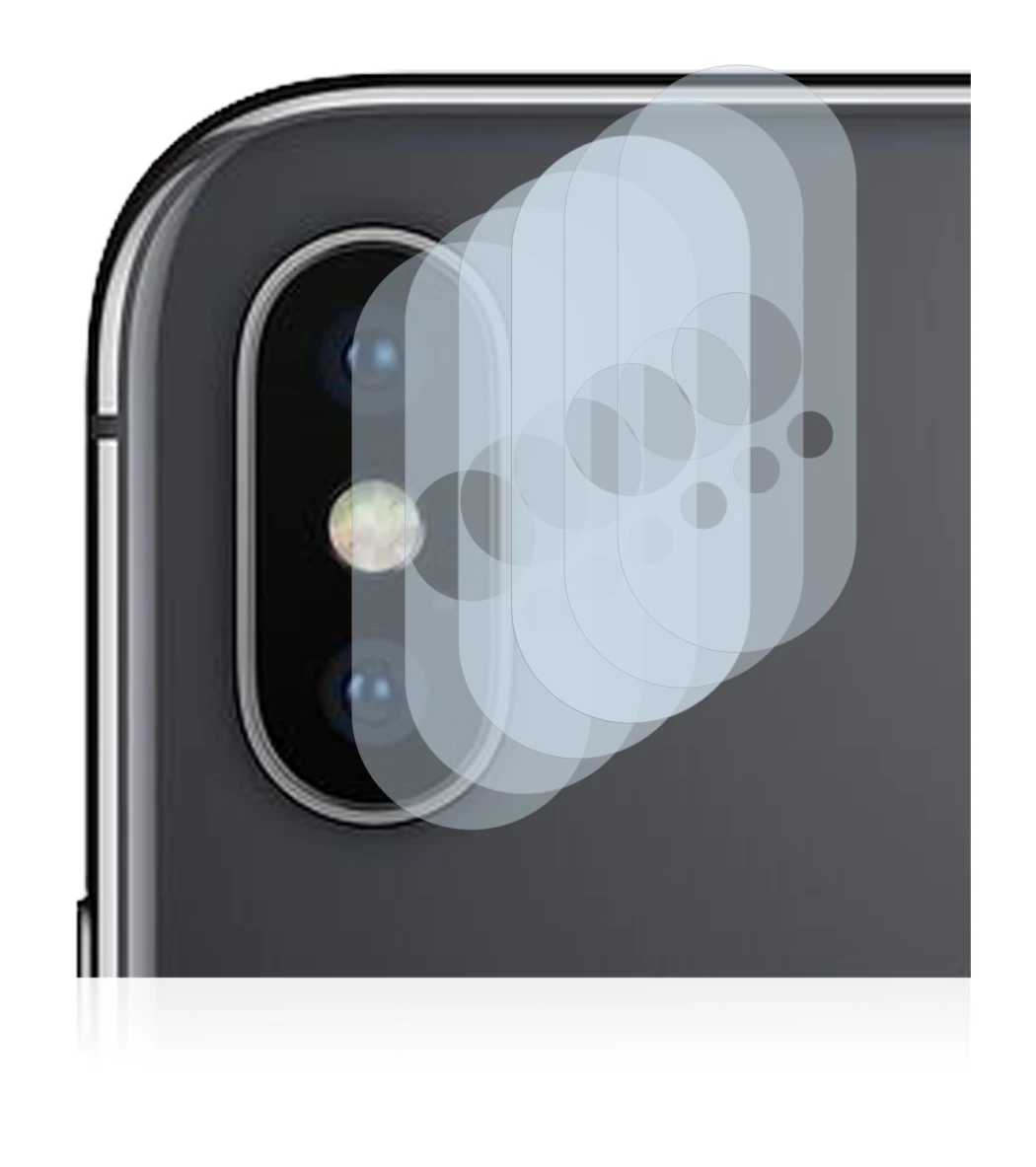 Image of the device Apple iPhone Xs Max (ONLY Camera Lens) with a wide variety of screen protectors.