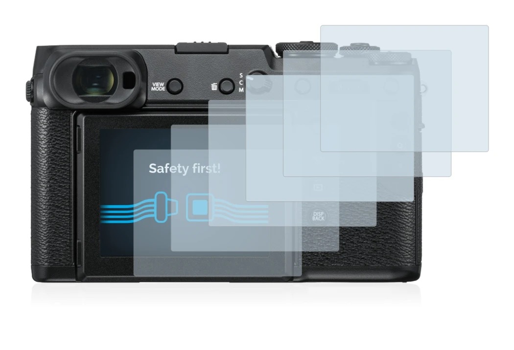Image of the device Fujifilm GFX 50R with a wide variety of screen protectors.