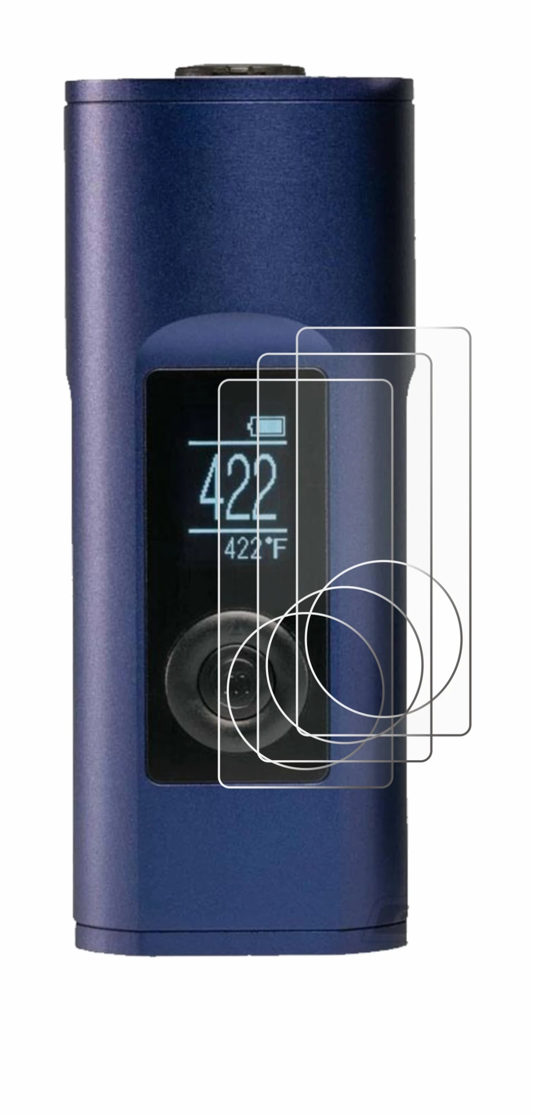 Image of the device Arizer Solo 2 with a wide variety of screen protectors.