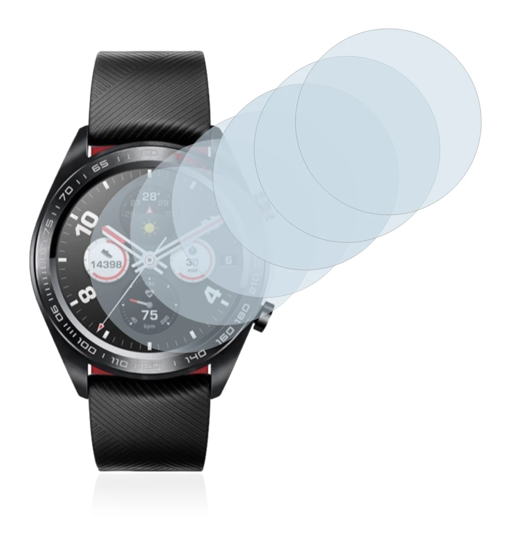 Image of the device Honor Watch Magic with a wide variety of screen protectors.