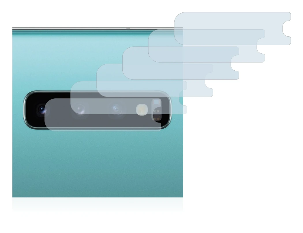 Image of the device Samsung Galaxy S10 Plus (ONLY Camera Lens) with a wide variety of screen protectors.