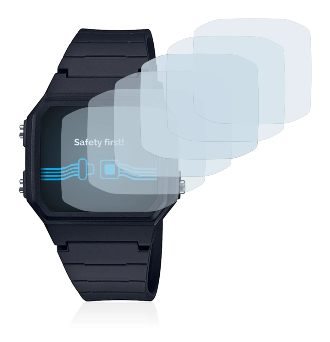 Image of the device Casio Unisex A168WA-1YES with a wide variety of screen protectors.