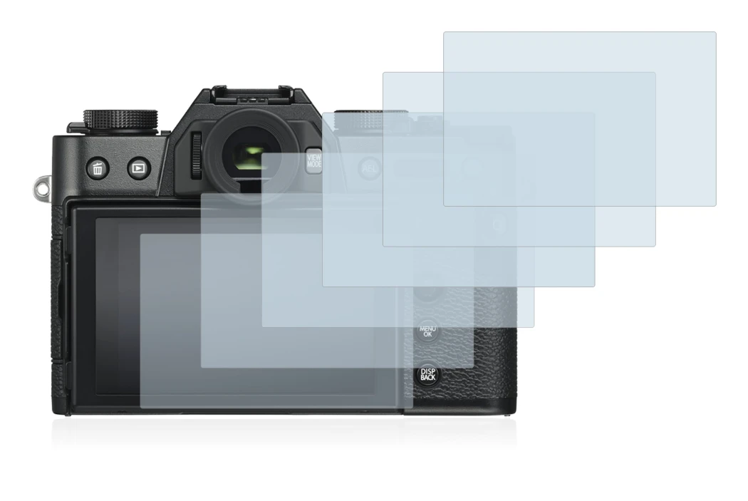 Image of the device Fujifilm X-T30 with a wide variety of screen protectors.