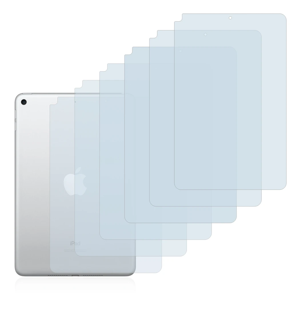 Image of the device Apple iPad Mini 5 2019 (Back, 5th Gen.) with a wide variety of screen protectors.