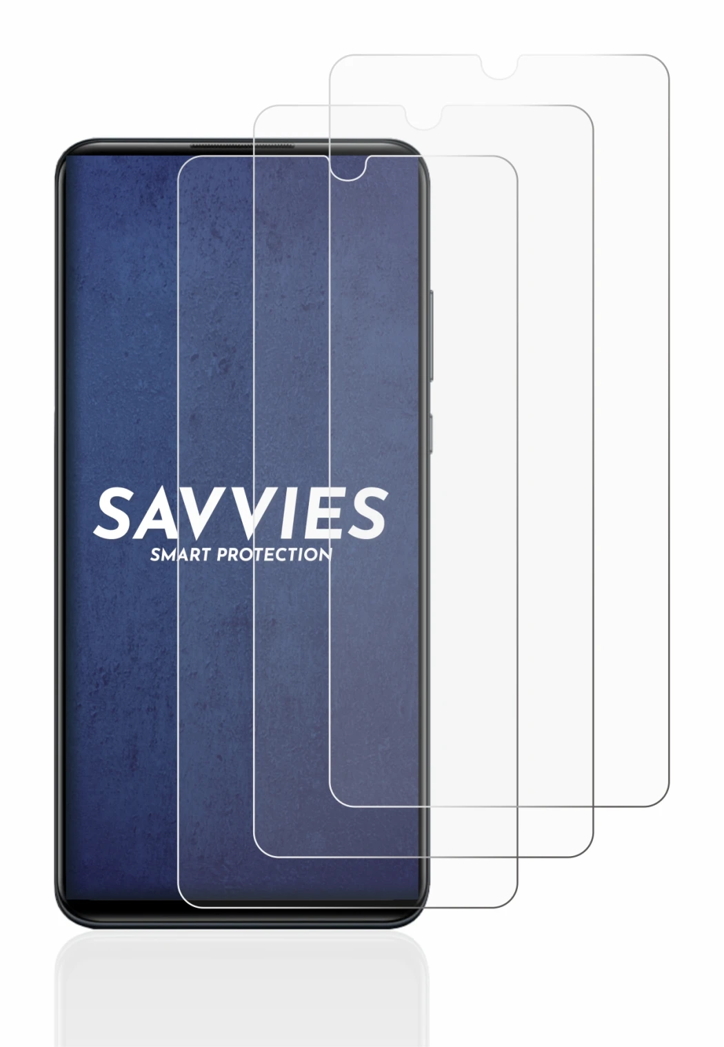 Image of the device Huawei P30 lite with a wide variety of screen protectors.