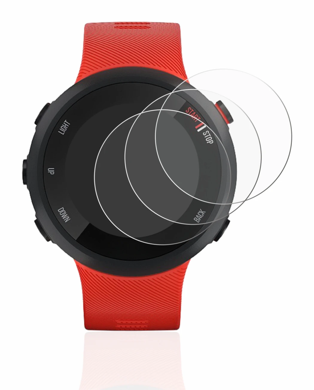 Image of the device Garmin Forerunner 45 with a wide variety of screen protectors.