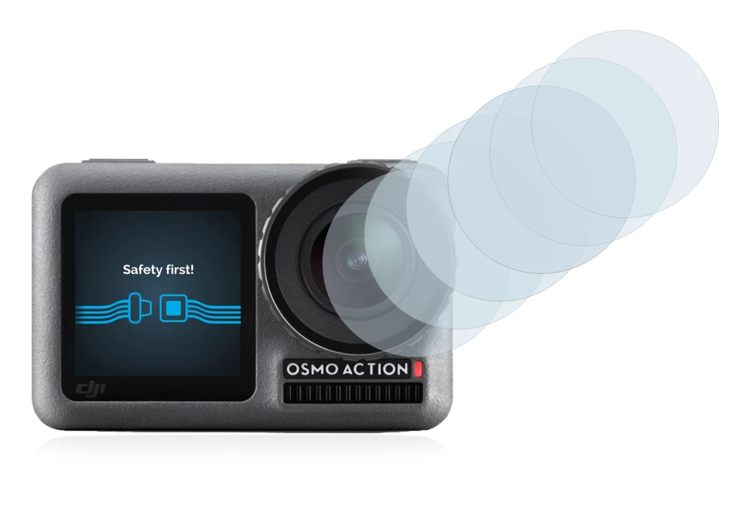 Image of the device DJI Osmo Action (Lens) with a wide variety of screen protectors.
