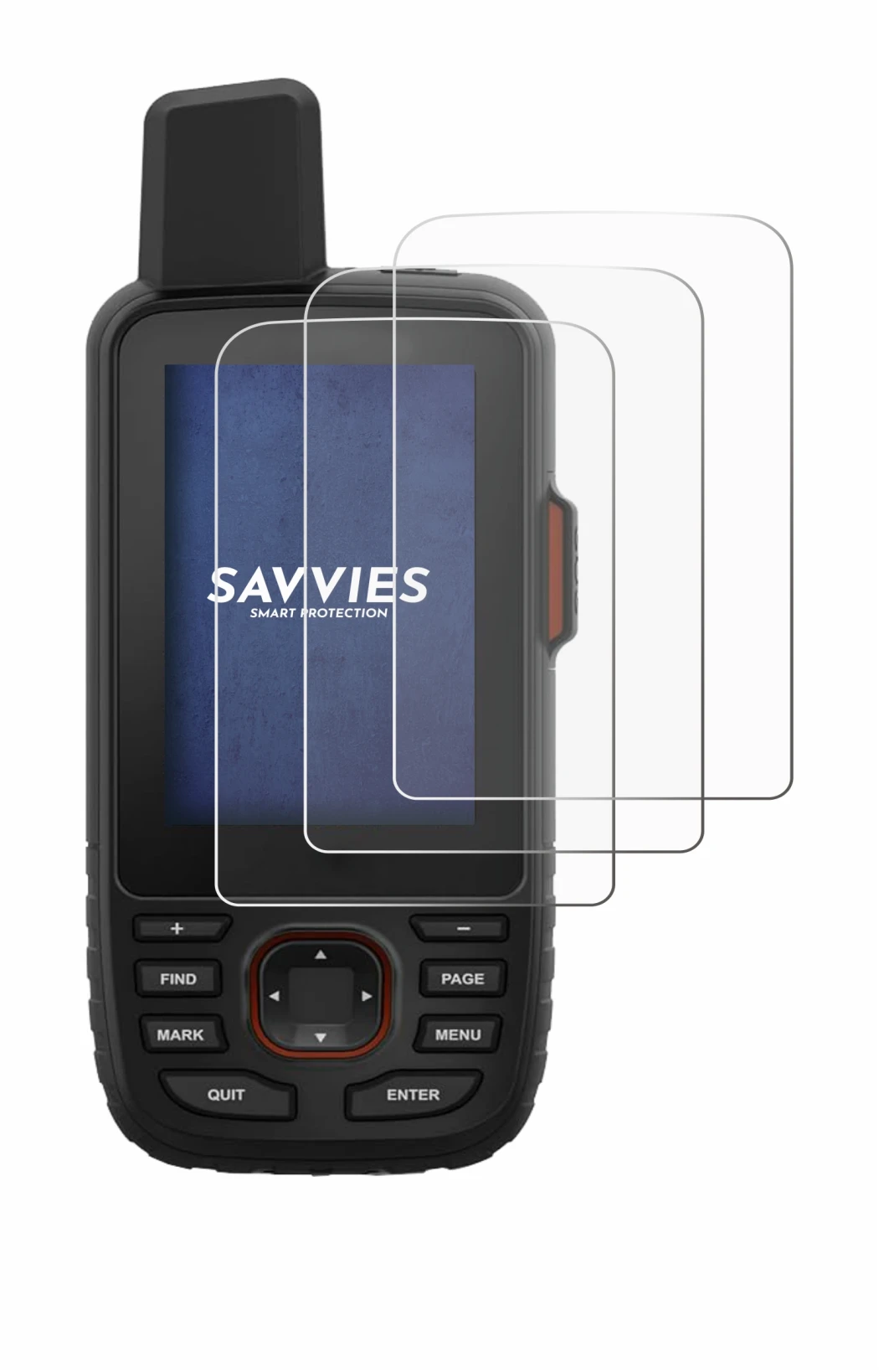 Image of the device Garmin GPSMAP 66i with a wide variety of screen protectors.